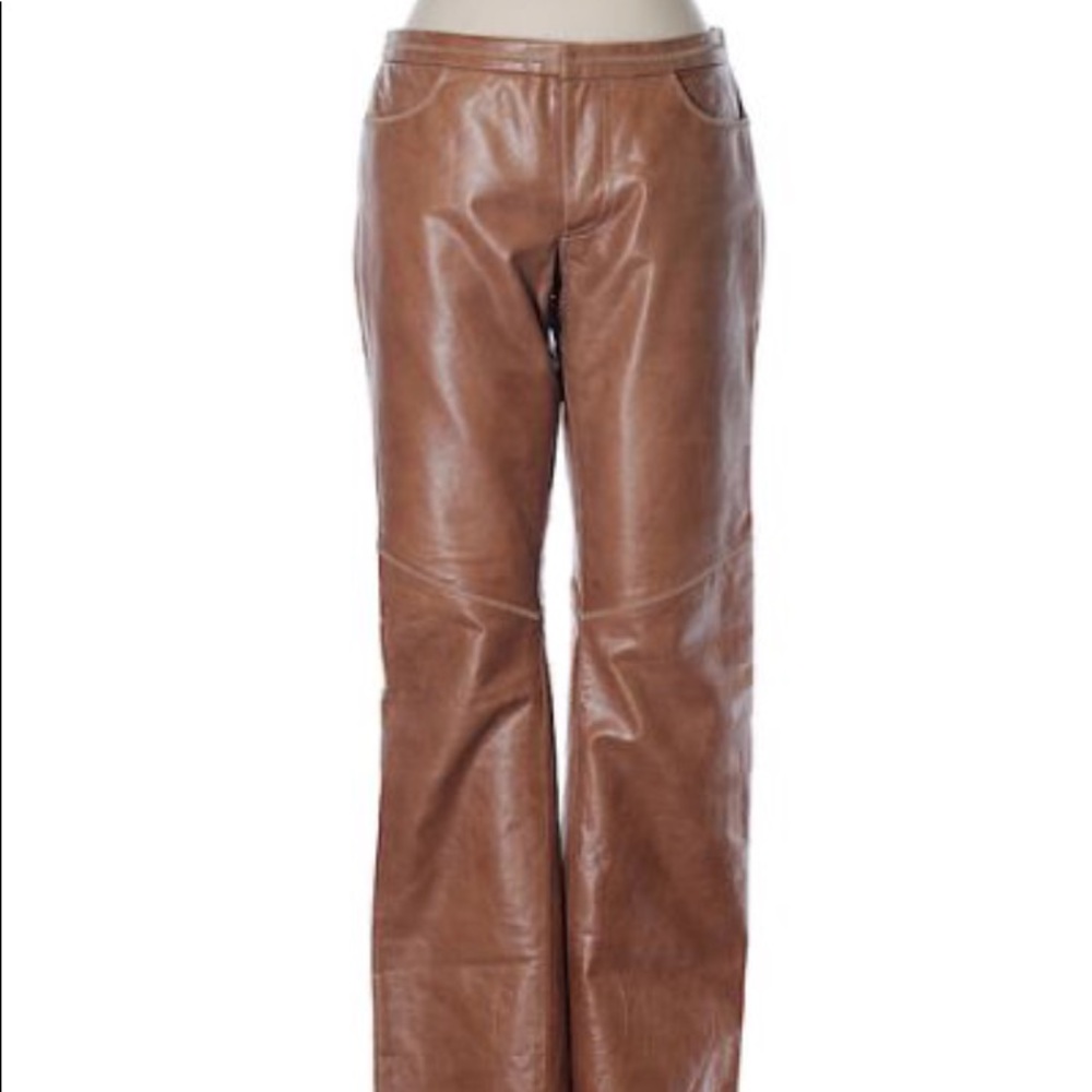 Gap boot cut leather jeans